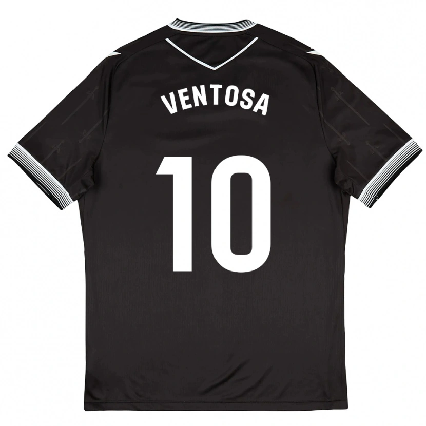Danxen Kinder Ethan Ventosa #10 Schwarz Weiß Auswärtstrikot Trikot 2025/26 T-Shirt Österreich