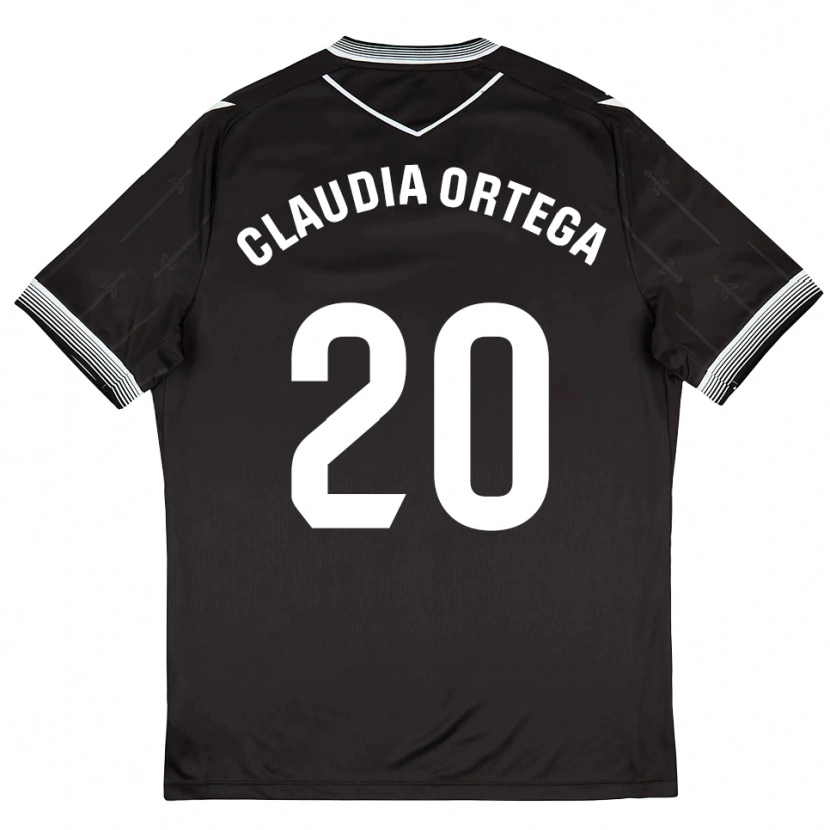 Danxen Kinder Claudia Ortega #20 Schwarz Weiß Auswärtstrikot Trikot 2025/26 T-Shirt Österreich