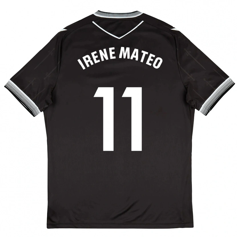 Danxen Kinder Irene Mateo #11 Schwarz Weiß Auswärtstrikot Trikot 2025/26 T-Shirt Österreich
