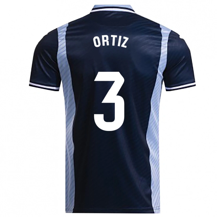 Danxen Kinder Josema Ortiz #3 Marine Himmelblau Auswärtstrikot Trikot 2025/26 T-Shirt Österreich