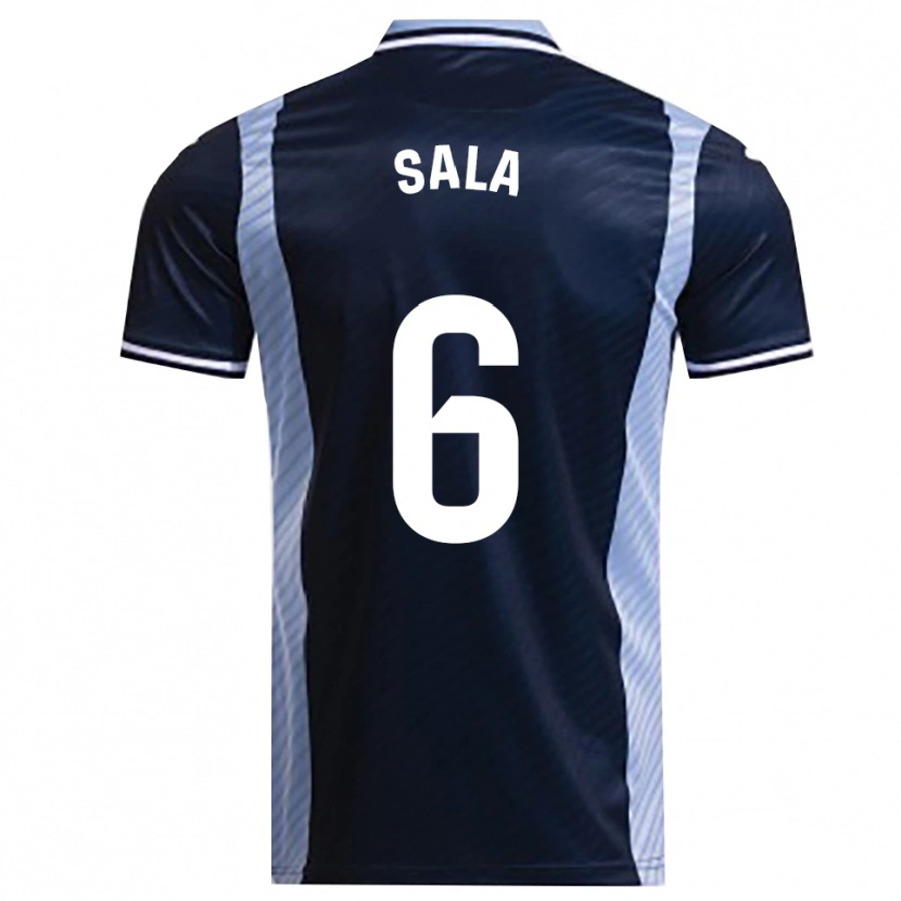 Danxen Kinder Álex Sala #6 Marine Himmelblau Auswärtstrikot Trikot 2025/26 T-Shirt Österreich