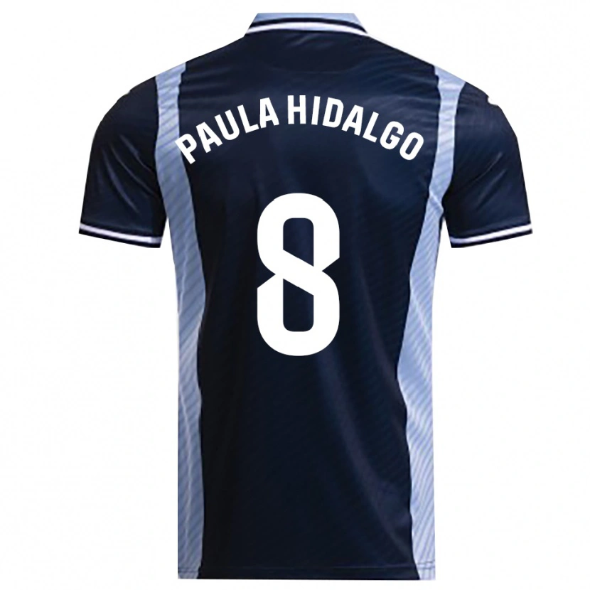 Danxen Kinder Paula Hidalgo Gutiérrez #8 Marine Himmelblau Auswärtstrikot Trikot 2025/26 T-Shirt Österreich
