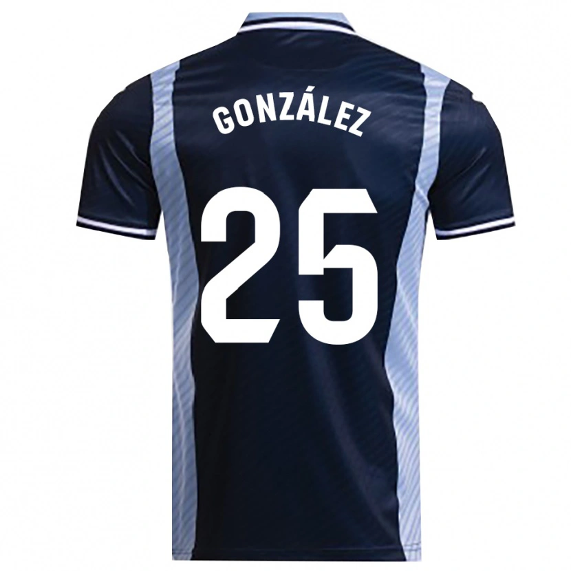 Danxen Kinder Dani González #25 Marine Himmelblau Auswärtstrikot Trikot 2025/26 T-Shirt Österreich