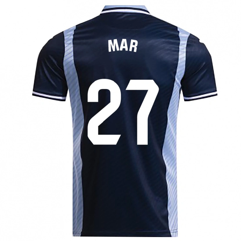Danxen Kinder Mar Gómez Orzaez #27 Marine Himmelblau Auswärtstrikot Trikot 2025/26 T-Shirt Österreich