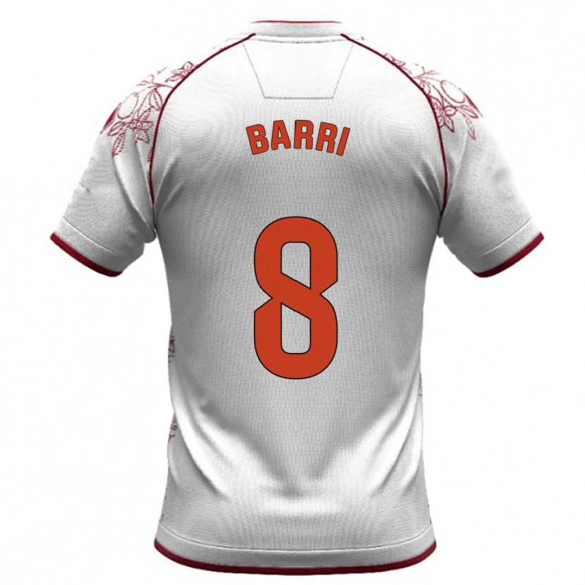 Danxen Kinder Diego Barri #8 Weiß Burgunderrot Auswärtstrikot Trikot 2025/26 T-Shirt Österreich