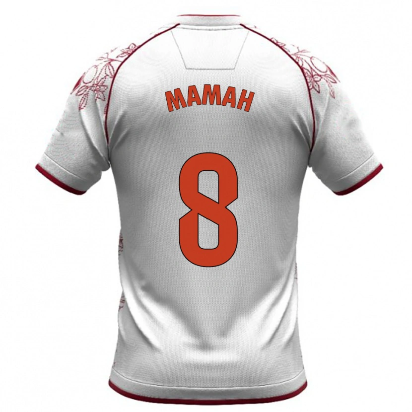 Danxen Kinder Kenneth Mamah #8 Weiß Burgunderrot Auswärtstrikot Trikot 2025/26 T-Shirt Österreich