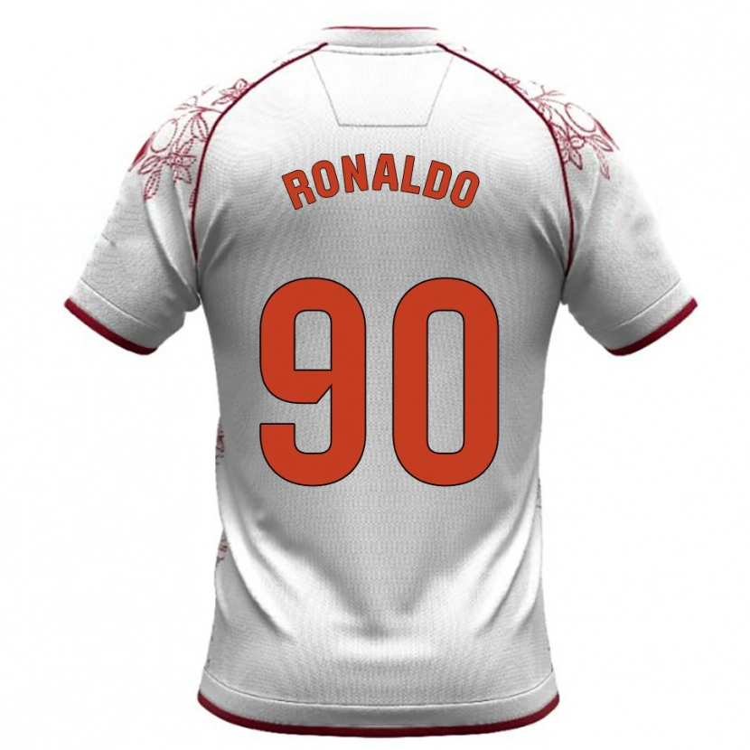 Danxen Kinder Ronaldo #90 Weiß Burgunderrot Auswärtstrikot Trikot 2025/26 T-Shirt Österreich