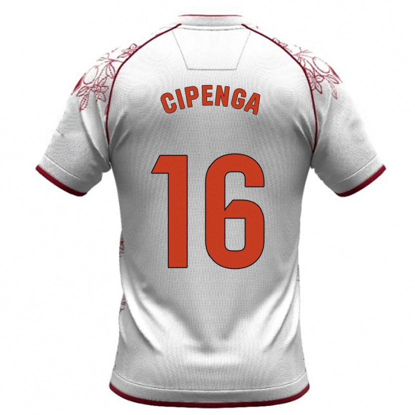 Danxen Kinder Brian Cipenga #16 Weiß Burgunderrot Auswärtstrikot Trikot 2025/26 T-Shirt Österreich