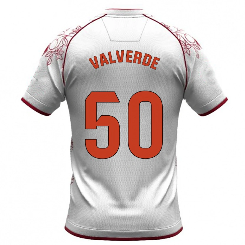 Danxen Kinder Jorge Valverde #50 Weiß Burgunderrot Auswärtstrikot Trikot 2025/26 T-Shirt Österreich
