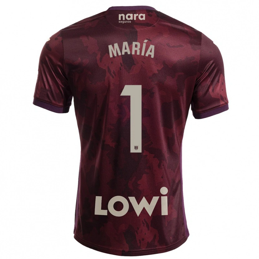 Danxen Kinder María Hernández #1 Burgunderrot Weiß Auswärtstrikot Trikot 2025/26 T-Shirt Österreich