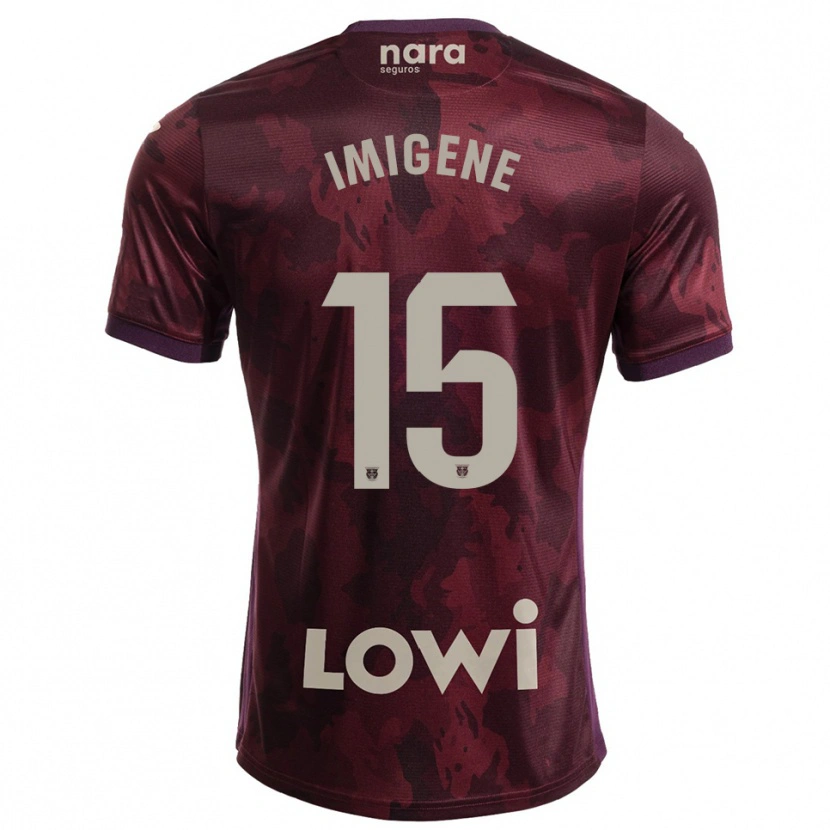 Danxen Kinder Said Imigene #15 Burgunderrot Weiß Auswärtstrikot Trikot 2025/26 T-Shirt Österreich