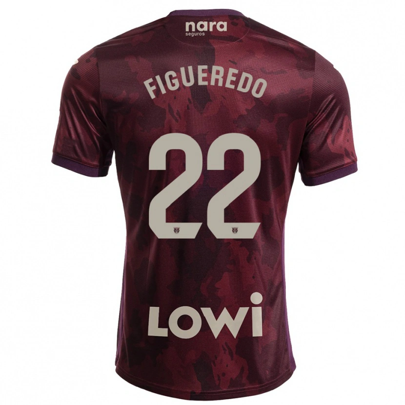 Danxen Kinder Sebastián Figueredo #22 Burgunderrot Weiß Auswärtstrikot Trikot 2025/26 T-Shirt Österreich