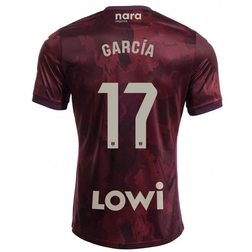 Danxen Kinder Naim García #17 Burgunderrot Weiß Auswärtstrikot Trikot 2025/26 T-Shirt Österreich