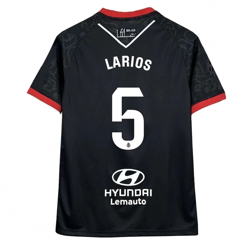 Danxen Kinder Juan Larios #5 Schwarz Rot Auswärtstrikot Trikot 2025/26 T-Shirt Österreich