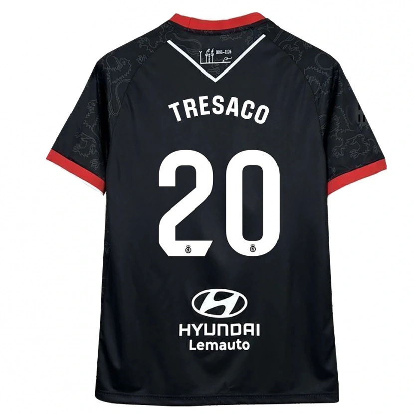 Danxen Kinder Rafa Tresaco #20 Schwarz Rot Auswärtstrikot Trikot 2025/26 T-Shirt Österreich