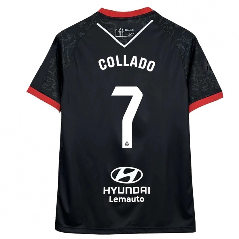 Danxen Kinder Diego Collado #7 Schwarz Rot Auswärtstrikot Trikot 2025/26 T-Shirt Österreich