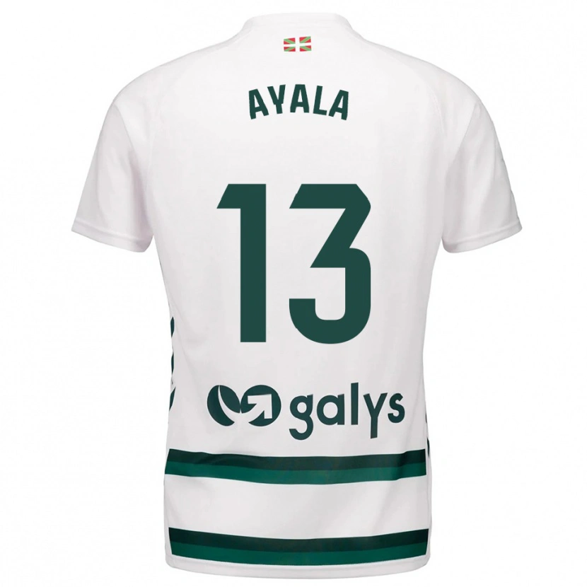 Danxen Kinder Unai Ayala #13 Weiß Grün Auswärtstrikot Trikot 2025/26 T-Shirt Österreich