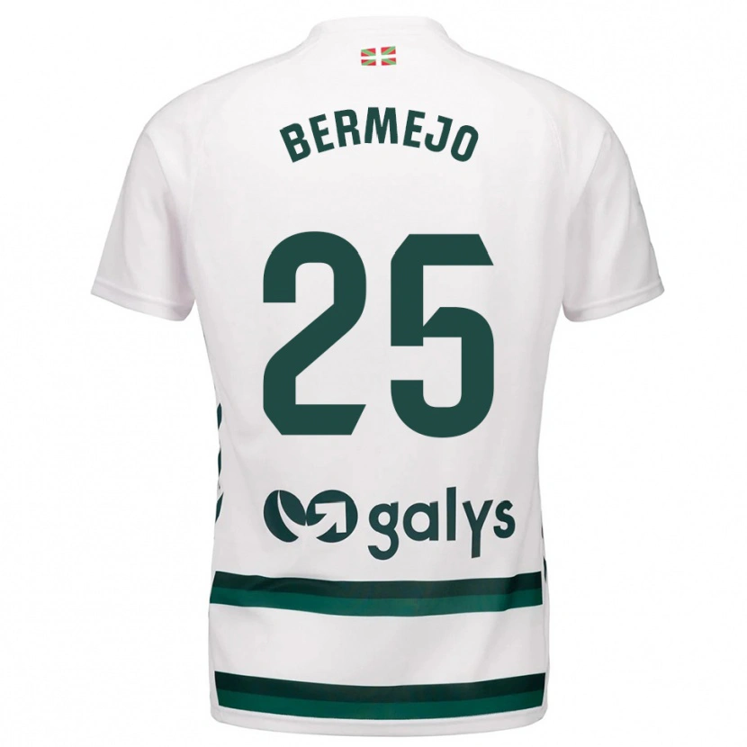 Danxen Kinder Joseba Bermejo #25 Weiß Grün Auswärtstrikot Trikot 2025/26 T-Shirt Österreich