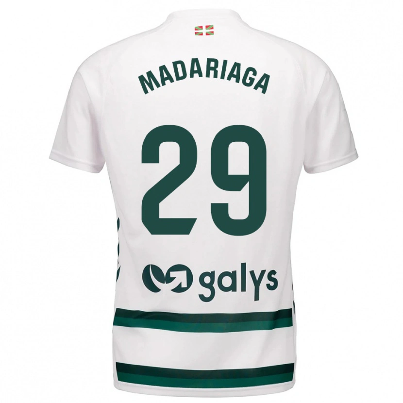 Danxen Kinder Ander Madariaga #29 Weiß Grün Auswärtstrikot Trikot 2025/26 T-Shirt Österreich