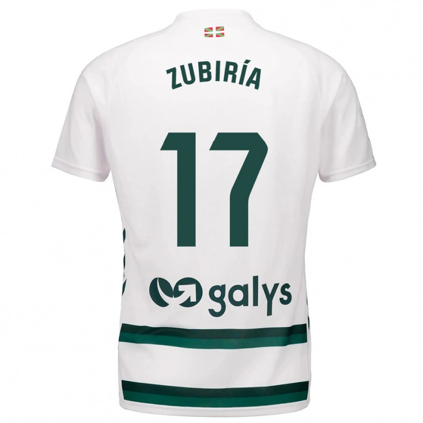 Danxen Kinder Iker Zubiría #17 Weiß Grün Auswärtstrikot Trikot 2025/26 T-Shirt Österreich