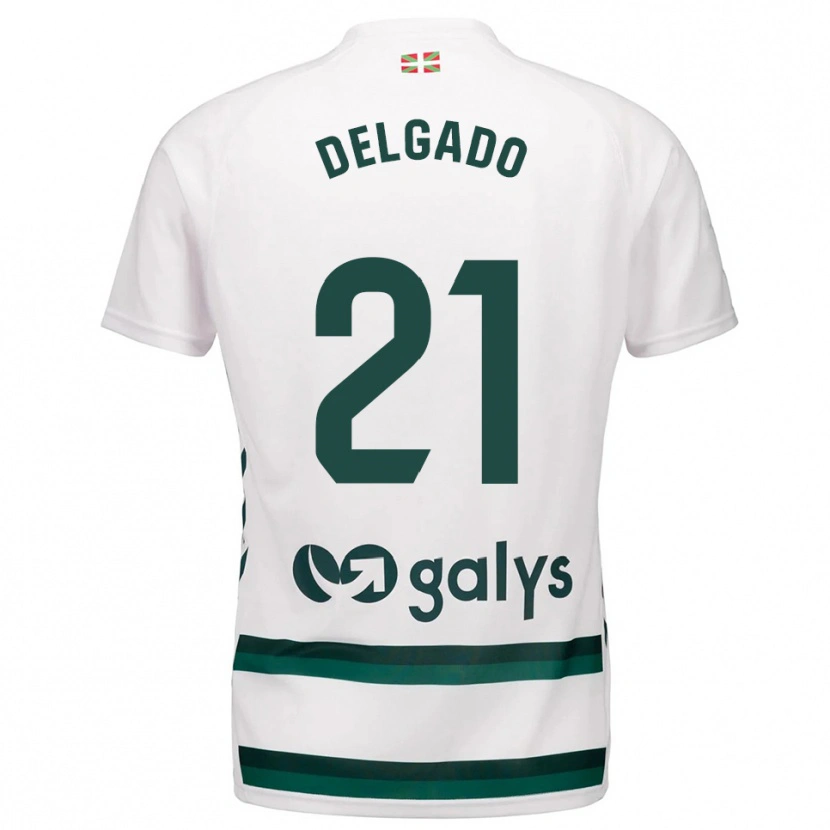 Danxen Kinder Marc Delgado #21 Weiß Grün Auswärtstrikot Trikot 2025/26 T-Shirt Österreich