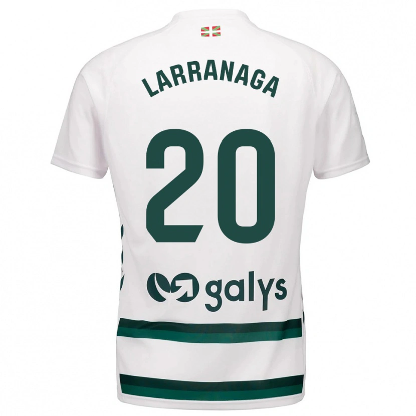 Danxen Kinder Aitor Larrañaga #20 Weiß Grün Auswärtstrikot Trikot 2025/26 T-Shirt Österreich
