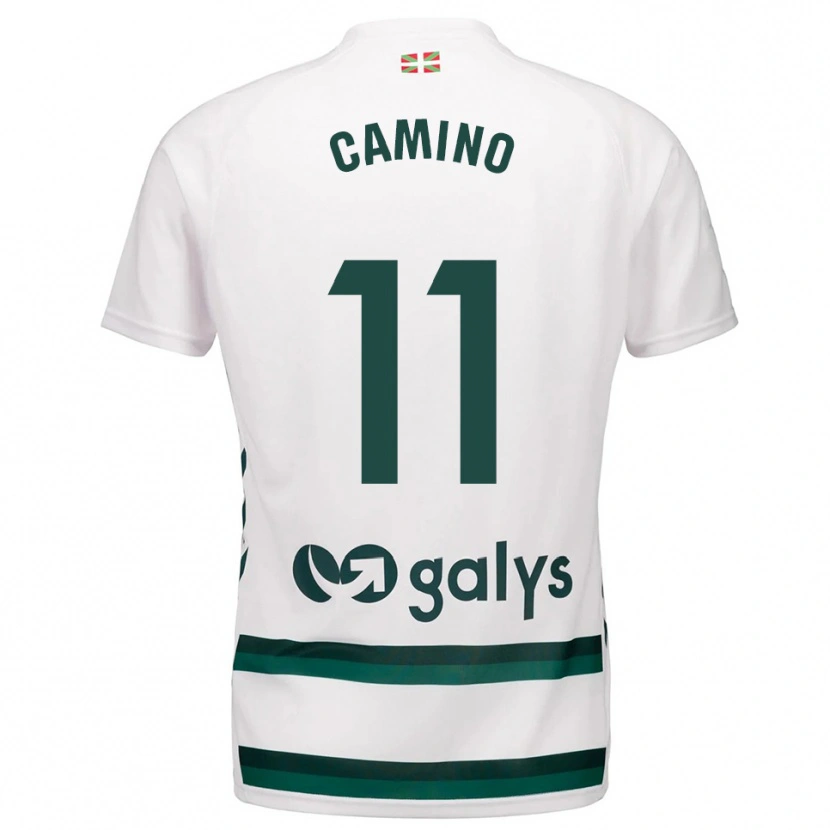 Danxen Kinder Laura Camino Fernández #11 Weiß Grün Auswärtstrikot Trikot 2025/26 T-Shirt Österreich