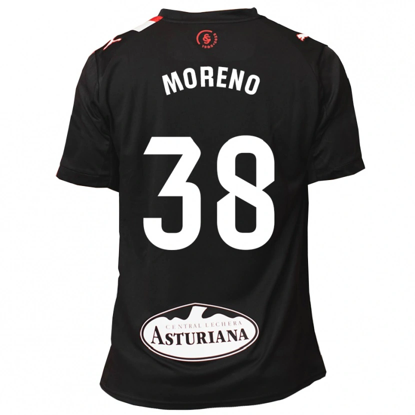 Danxen Kinder Gerard Moreno #38 Schwarz Weiß Auswärtstrikot Trikot 2025/26 T-Shirt Österreich
