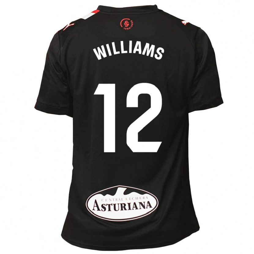 Danxen Kinder Aaron Williams #12 Schwarz Weiß Auswärtstrikot Trikot 2025/26 T-Shirt Österreich