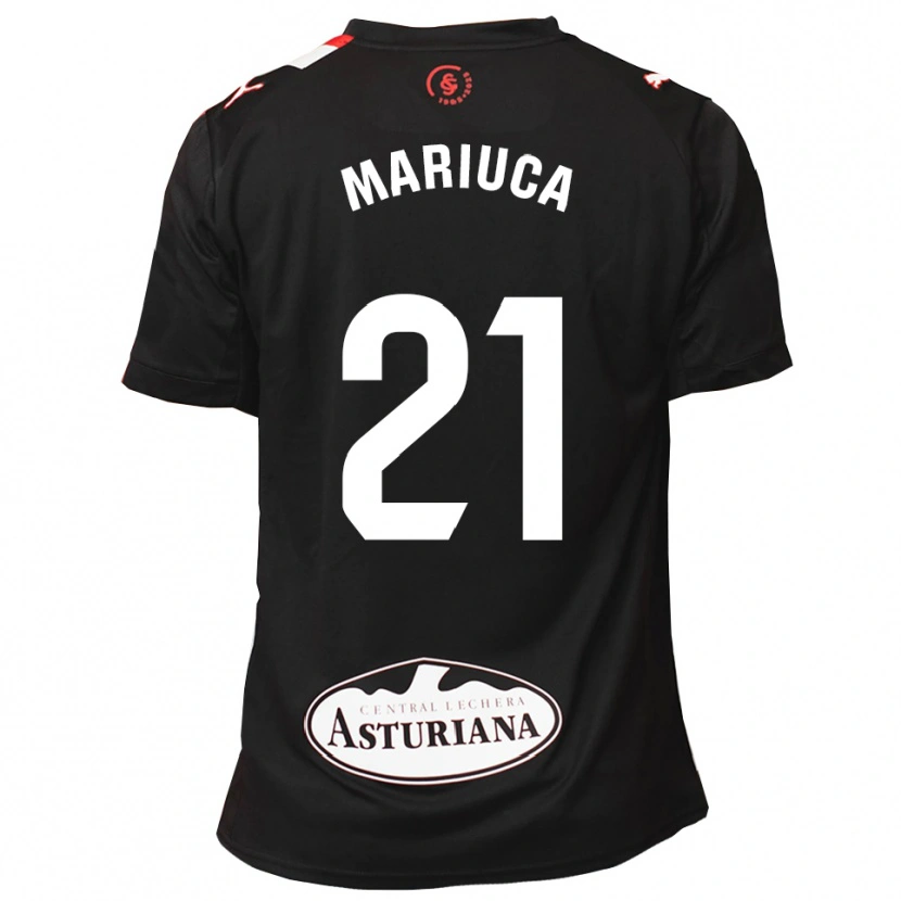 Danxen Kinder María González Rodríguez #21 Schwarz Weiß Auswärtstrikot Trikot 2025/26 T-Shirt Österreich