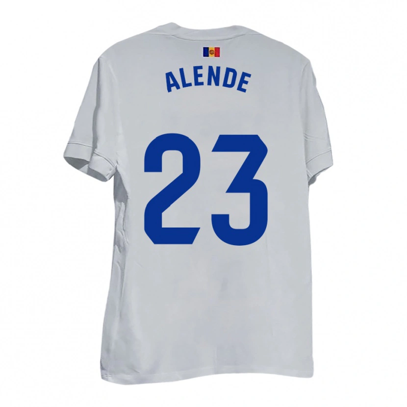 Danxen Kinder Diego Alende #23 Weiß Blau Gelb Auswärtstrikot Trikot 2025/26 T-Shirt Österreich