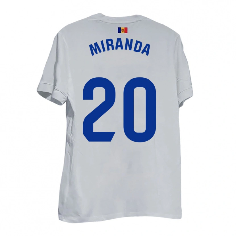Danxen Kinder Pau Miranda #20 Weiß Blau Gelb Auswärtstrikot Trikot 2025/26 T-Shirt Österreich