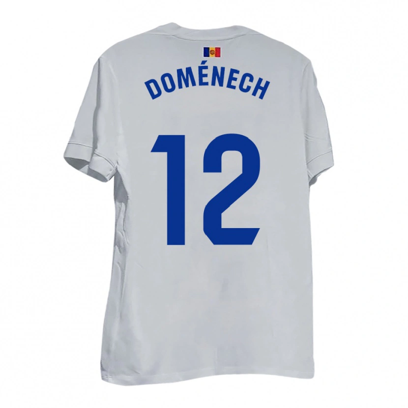 Danxen Kinder Marc Doménech #12 Weiß Blau Gelb Auswärtstrikot Trikot 2025/26 T-Shirt Österreich