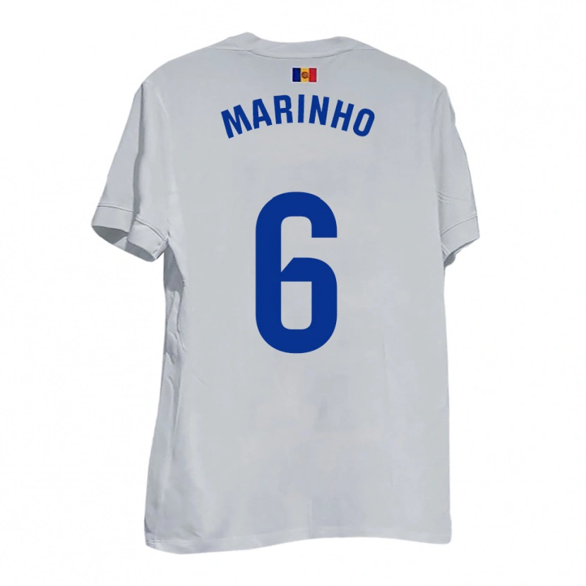 Danxen Kinder Tozé Marinho #6 Weiß Blau Gelb Auswärtstrikot Trikot 2025/26 T-Shirt Österreich