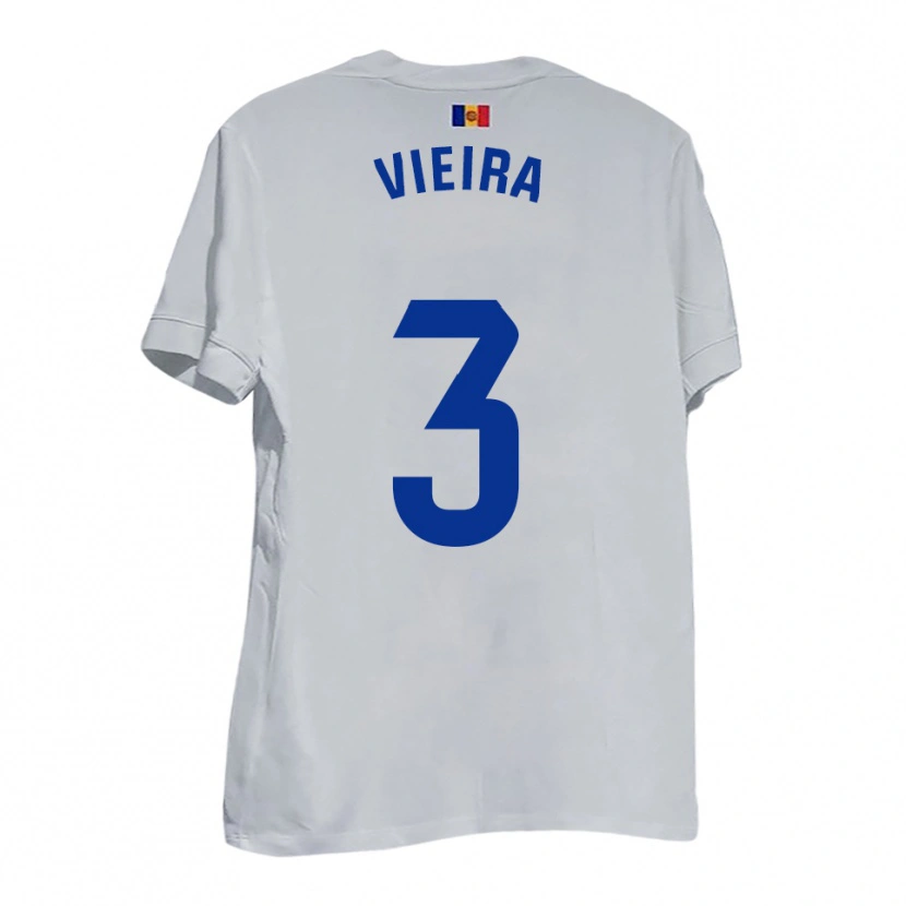 Danxen Kinder Daniel Vieira #3 Weiß Blau Gelb Auswärtstrikot Trikot 2025/26 T-Shirt Österreich