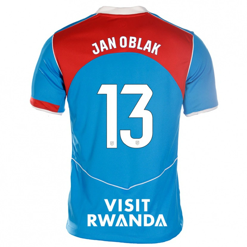 Danxen Kinder Jan Oblak #13 Blau Weiß Ausweichtrikot Trikot 2025/26 T-Shirt Österreich