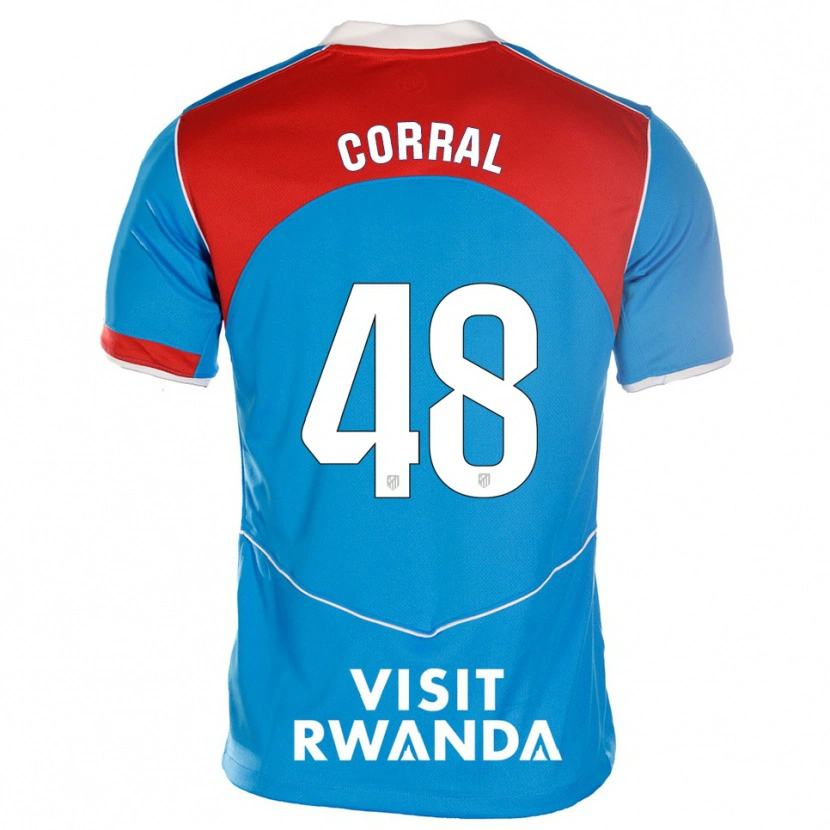 Danxen Kinder Adrián Corral #48 Blau Weiß Ausweichtrikot Trikot 2025/26 T-Shirt Österreich
