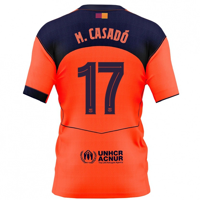 Danxen Kinder Marc Casadó #17 Orange Marine Ausweichtrikot Trikot 2025/26 T-Shirt Österreich