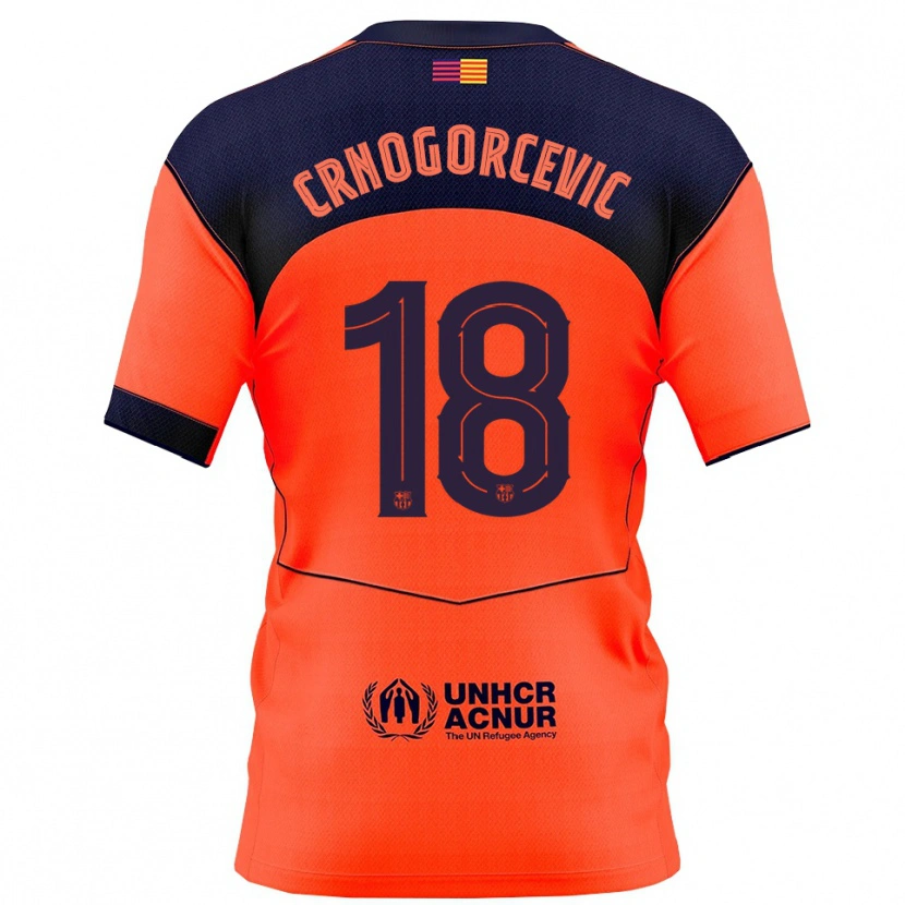 Danxen Kinder Ana-Maria Crnogorcevic #18 Orange Marine Ausweichtrikot Trikot 2025/26 T-Shirt Österreich