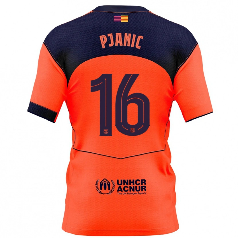 Danxen Kinder Miralem Pjanic #16 Orange Marine Ausweichtrikot Trikot 2025/26 T-Shirt Österreich