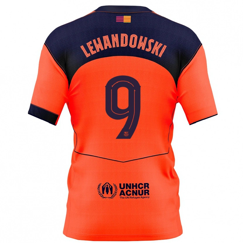 Danxen Kinder Robert Lewandowski #9 Orange Marine Ausweichtrikot Trikot 2025/26 T-Shirt Österreich