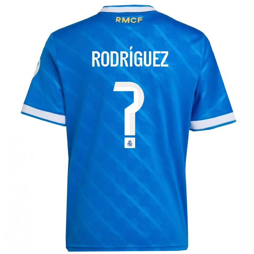 Danxen Kinder Álvaro Rodríguez #0 Blau Weiß Ausweichtrikot Trikot 2025/26 T-Shirt Österreich