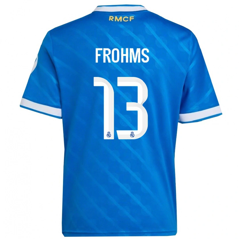 Danxen Kinder Merle Frohms #13 Blau Weiß Ausweichtrikot Trikot 2025/26 T-Shirt Österreich
