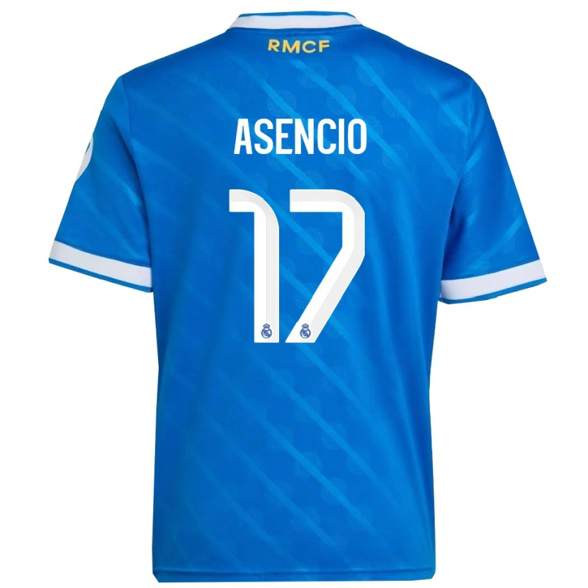 Danxen Kinder Raúl Asencio #17 Blau Weiß Ausweichtrikot Trikot 2025/26 T-Shirt Österreich