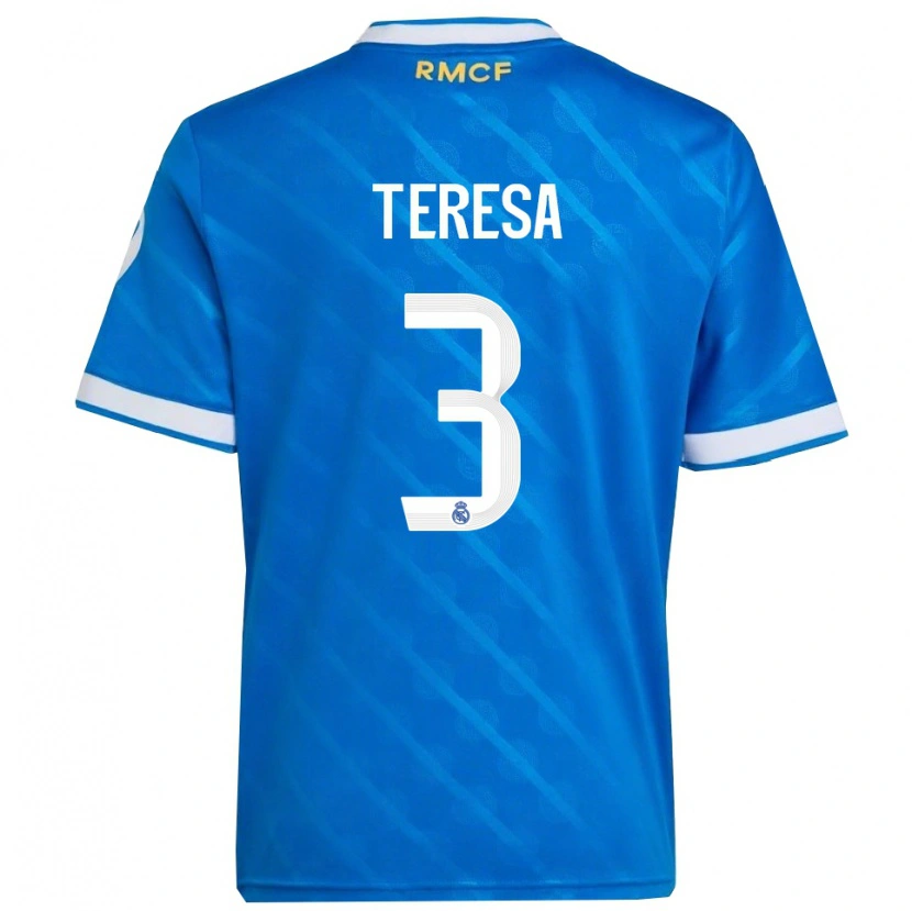 Danxen Kinder Teresa Abelleira Dueñas #3 Blau Weiß Ausweichtrikot Trikot 2025/26 T-Shirt Österreich
