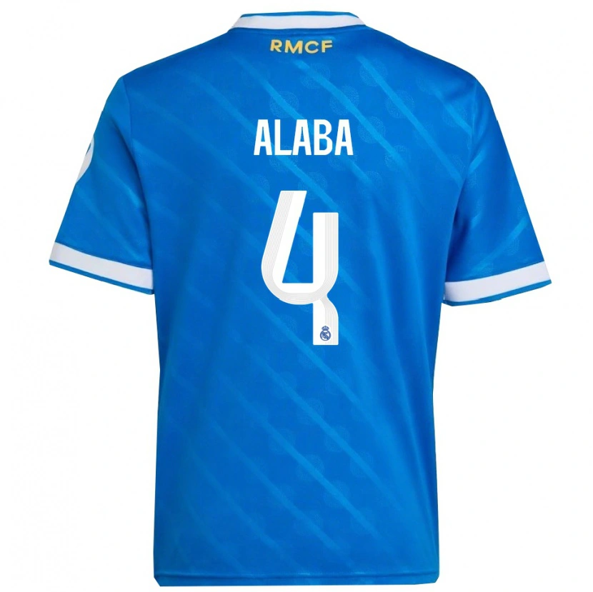 Danxen Kinder David Alaba #4 Blau Weiß Ausweichtrikot Trikot 2025/26 T-Shirt Österreich