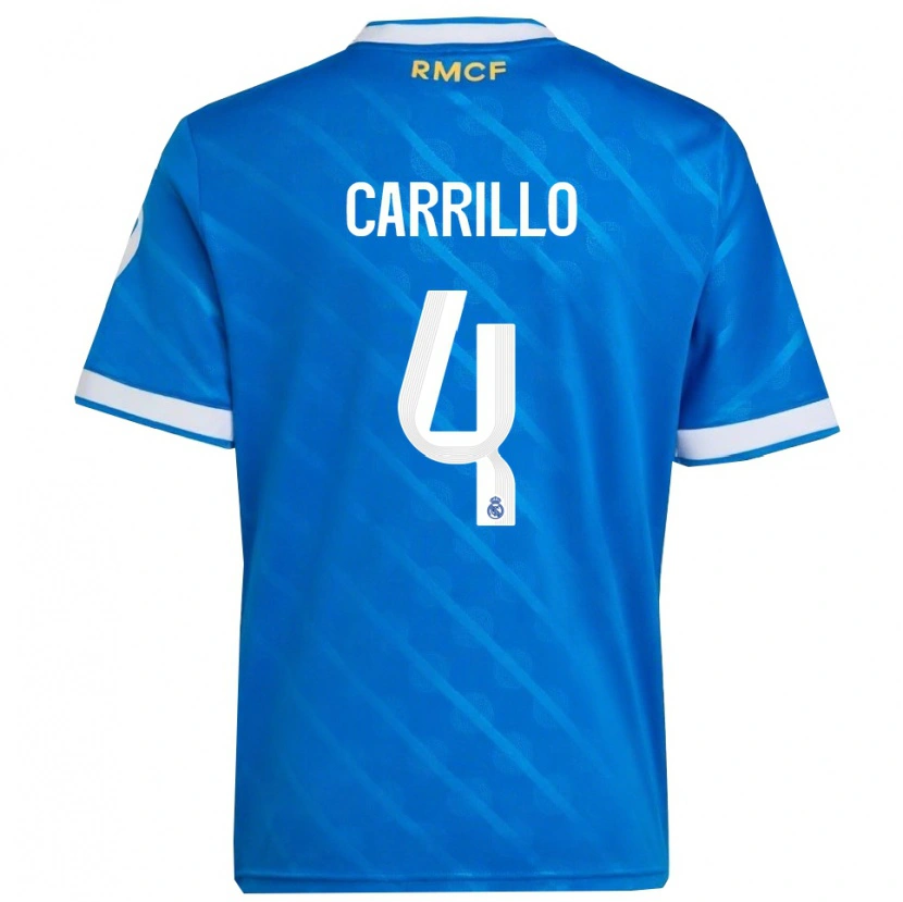 Danxen Kinder Alvaro Carrillo #4 Blau Weiß Ausweichtrikot Trikot 2025/26 T-Shirt Österreich