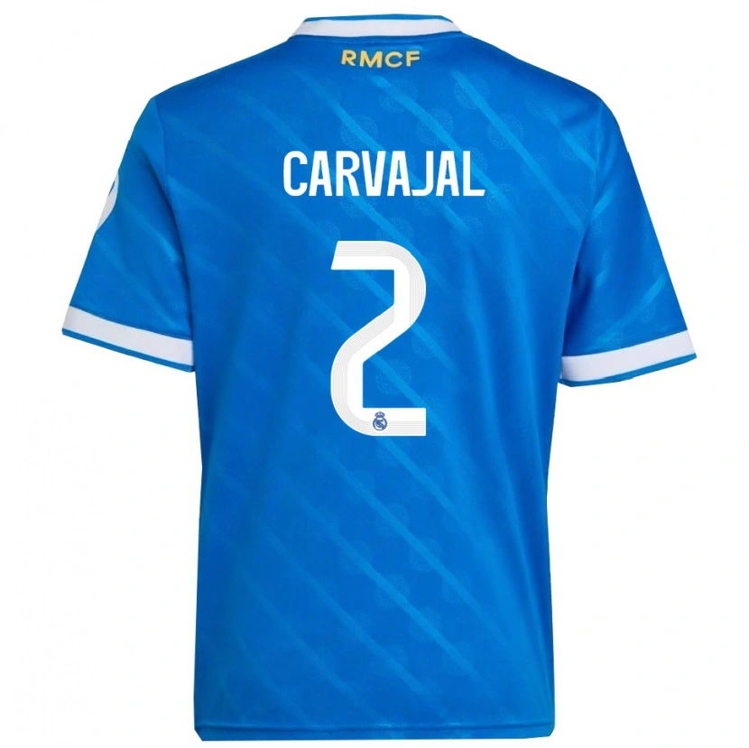 Danxen Kinder Daniel Carvajal #2 Blau Weiß Ausweichtrikot Trikot 2025/26 T-Shirt Österreich