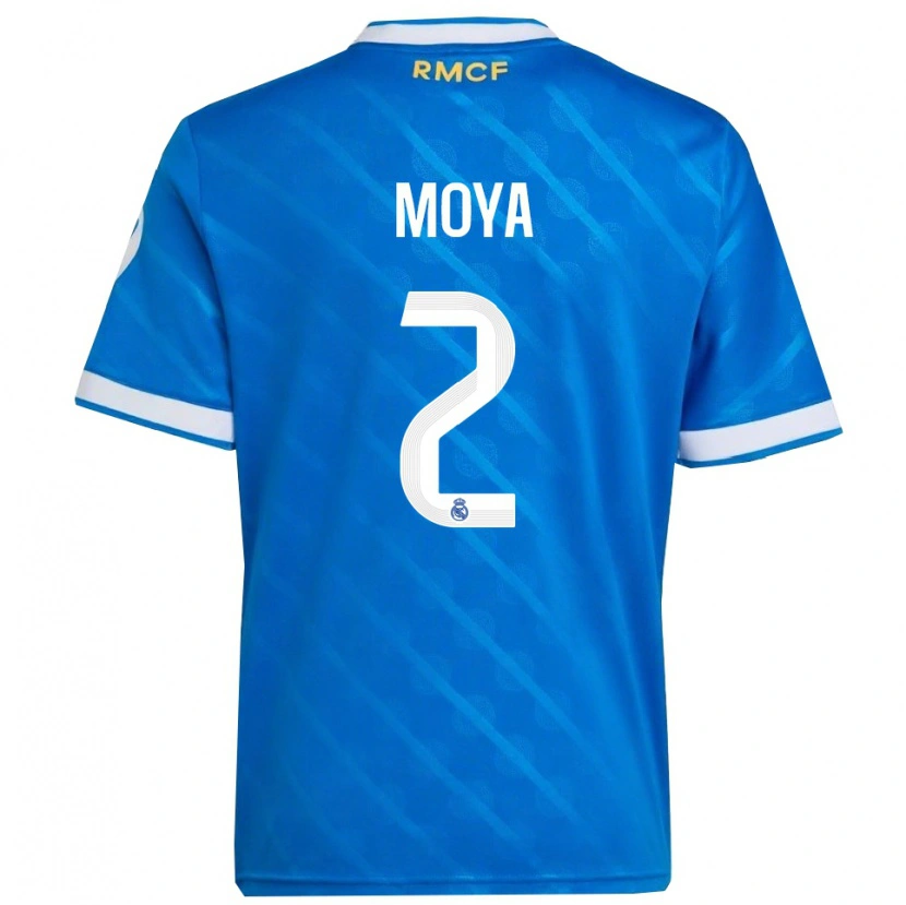 Danxen Kinder Alejandro Moya #2 Blau Weiß Ausweichtrikot Trikot 2025/26 T-Shirt Österreich