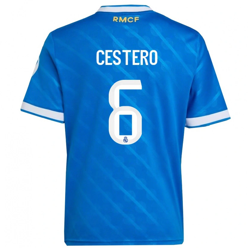 Danxen Kinder Jorge Cestero #6 Blau Weiß Ausweichtrikot Trikot 2025/26 T-Shirt Österreich
